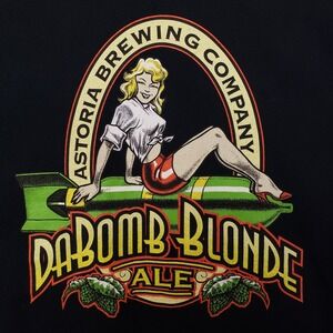 Astoria Brewing Company Dabomb Blonde Ale Graphic Tee Pinup Girl Craft Beer XL